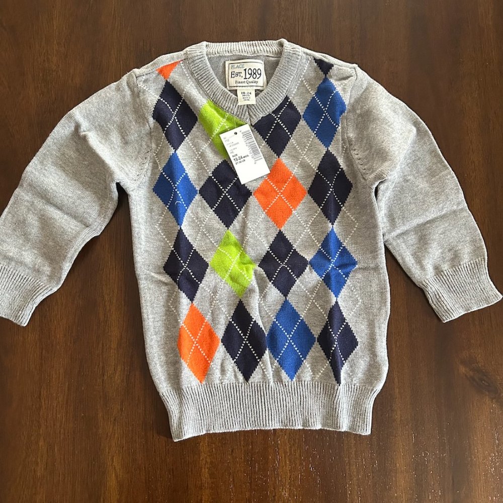 18-24 m BOYS V-Neck Sweater NEW, THE CHILDREN’S PLACE